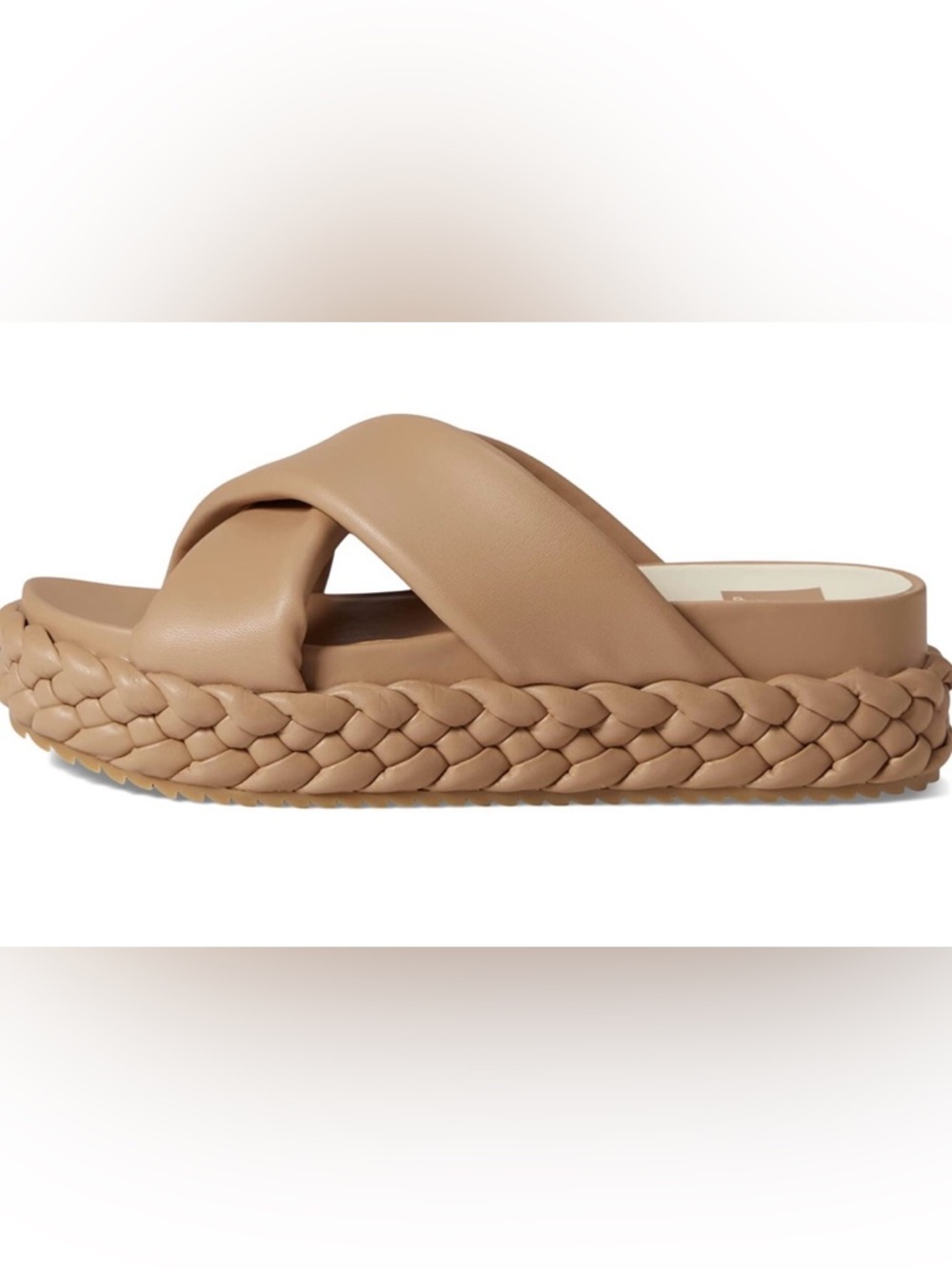 Dolce Vita Taupe Braided Platform Slide Mules - Picture 4 of 4